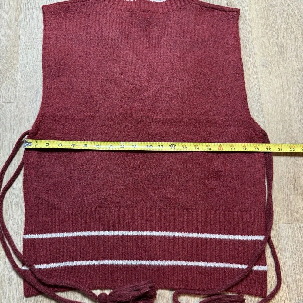 NEW‎ Free People All Star Stripe Poncho One Size Burgandy Stripes